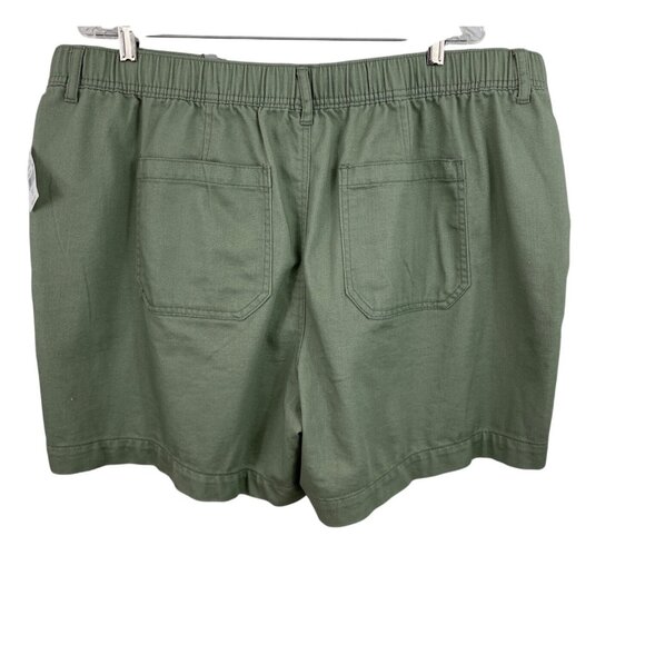 Stitch Star Womens Elastic Waist Drawstring Shorts Size 2X Green Cotton Blend - Picture 2 of 10